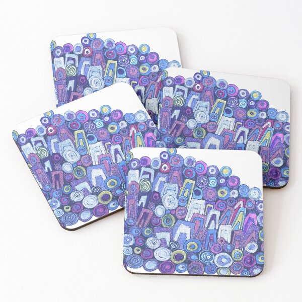 Item preview, Blue Mosaic Dreams | Hand Drawn Abstract Geometric Art designed and sold by PartoPala.