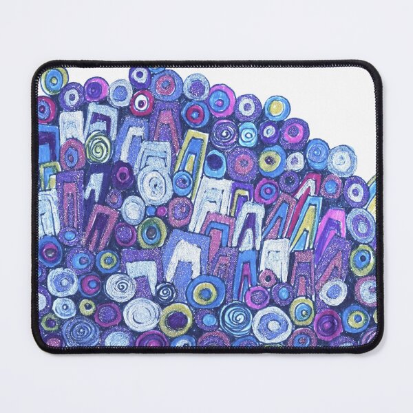 Item preview, Blue Mosaic Dreams | Hand Drawn Abstract Geometric Art designed and sold by PartoPala.