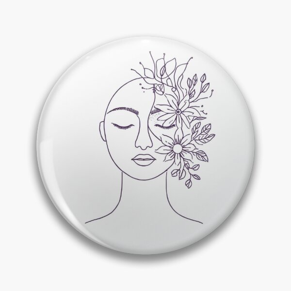 Item preview, Minimalist Boho Botanical Line Art - Abstract Floral Female Portrait designed and sold by Larams Studio.