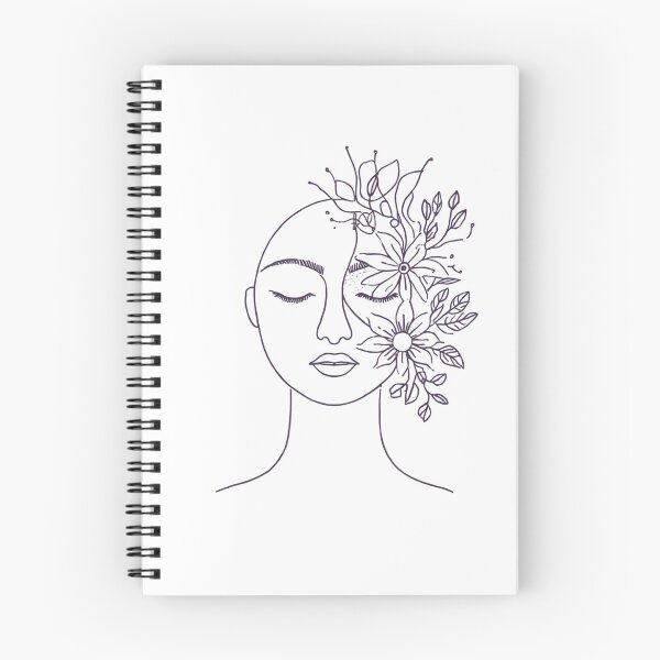 Item preview, Minimalist Boho Botanical Line Art - Abstract Floral Female Portrait designed and sold by Larams Studio.