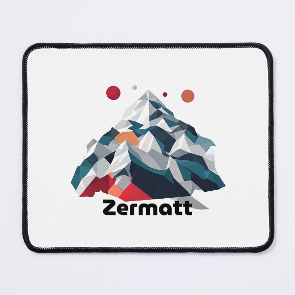 Item preview, Zermatt Switzerland Travel Poster - Abstract Matterhorn Mountain Art designed and sold by OzzFrequency.