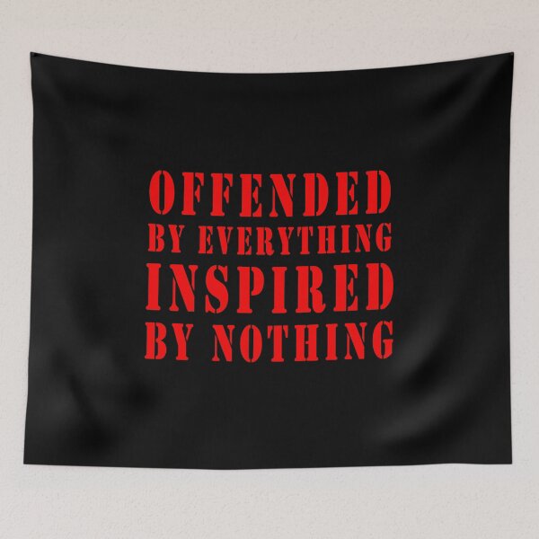 Item preview, Offended By Everything Inspired By Nothing Sarcastic Punk Retro Graphic designed and sold by Go Easy Apparel.