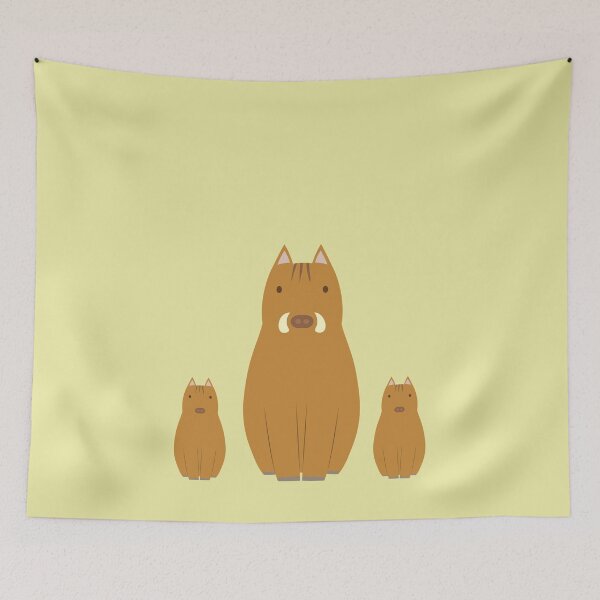 Item preview, Two children boar and wild boar designed and sold by hichako.