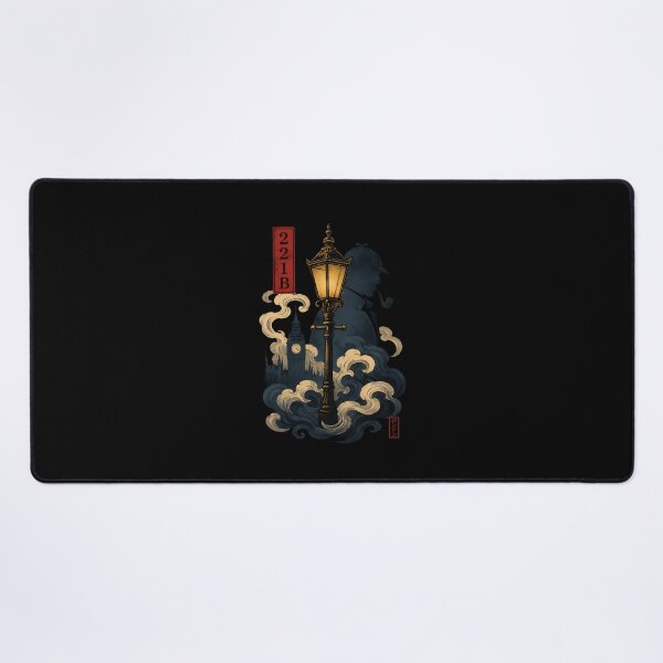 Item preview, Sherlock Holmes 221B London Fog Japanese Wave Silhouette Art designed and sold by Fenay Designs.
