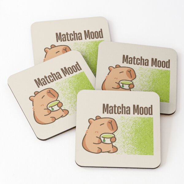 Aperçu de l'œuvre Matcha Mood Capybara créée et vendue par monika-arthing.