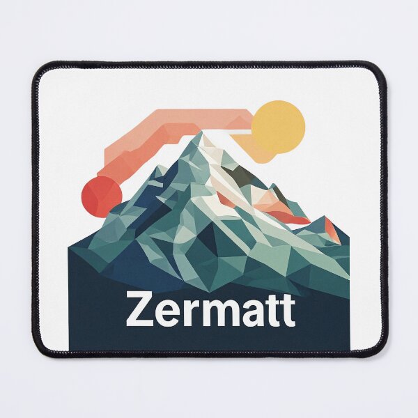 Item preview, Zermatt Switzerland Travel Poster - Abstract Matterhorn Mountain Art designed and sold by OzzFrequency.