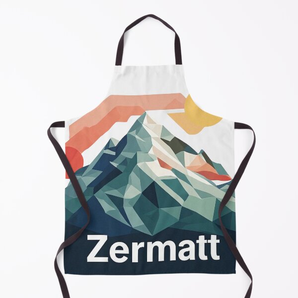 Item preview, Zermatt Switzerland Travel Poster - Abstract Matterhorn Mountain Art designed and sold by OzzFrequency.
