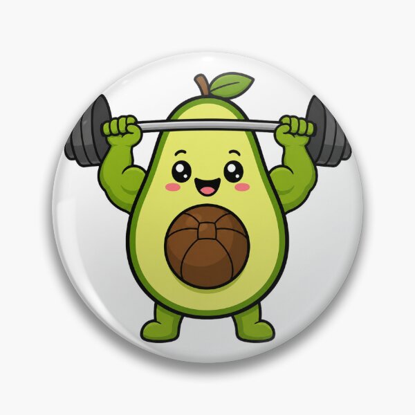 Item preview, Cute Fitness Gym Avocado designed and sold by cat-and-pigeon.