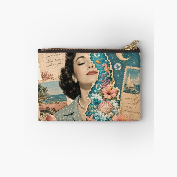 Item preview, Sea You In Another Mood Vintage Ocean Collage Coastal Woman designed and sold by VIVID COLORS CLUB.