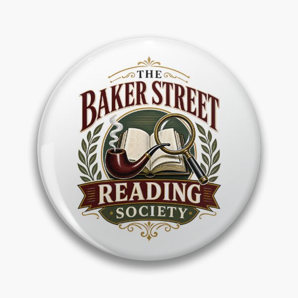 Item preview, The Baker Street Reading Society Sherlock Holmes Ornate Emblem designed and sold by Fenay Designs.
