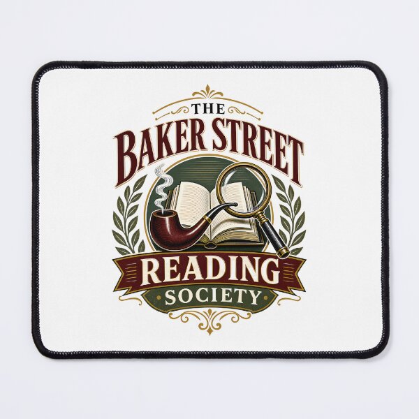 Item preview, The Baker Street Reading Society Sherlock Holmes Ornate Emblem designed and sold by Fenay Designs.