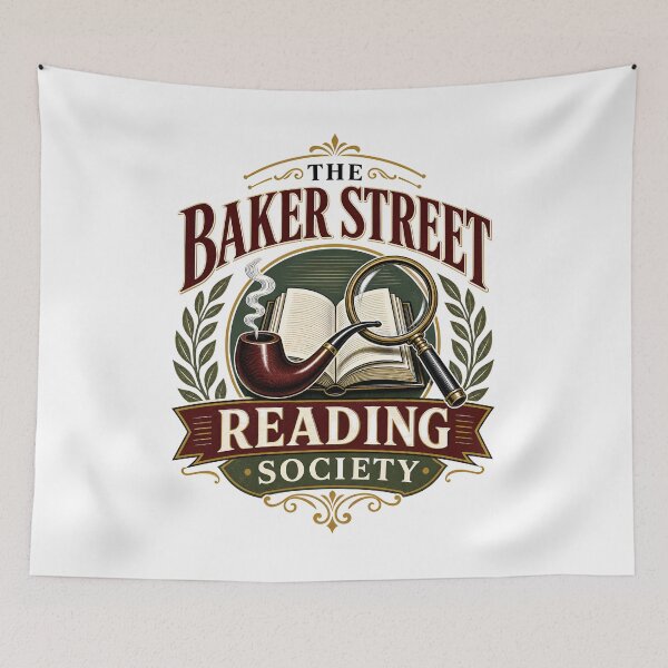 Item preview, The Baker Street Reading Society Sherlock Holmes Ornate Emblem designed and sold by Fenay Designs.