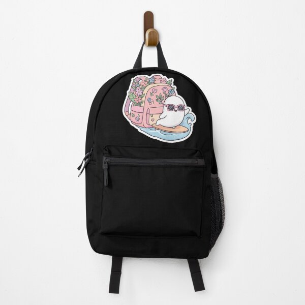 Item preview, Cute Surfing Ghost Floral Backpack Back To School designed and sold by KCasual.