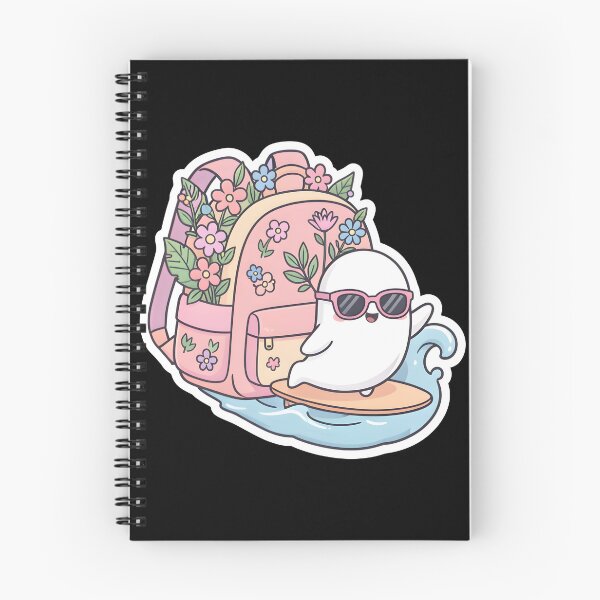 Item preview, Cute Surfing Ghost Floral Backpack Back To School designed and sold by KCasual.