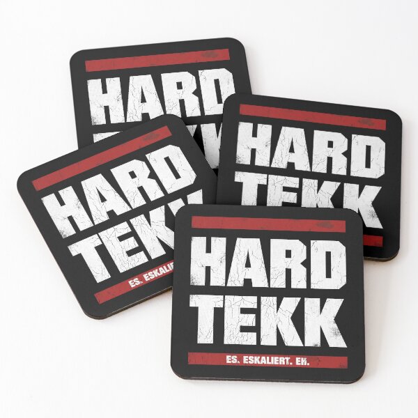 Aperçu de l'œuvre Hardtekk Es Eskaliert Eh Techno Rave Festival créée et vendue par SPAZE-Typo.