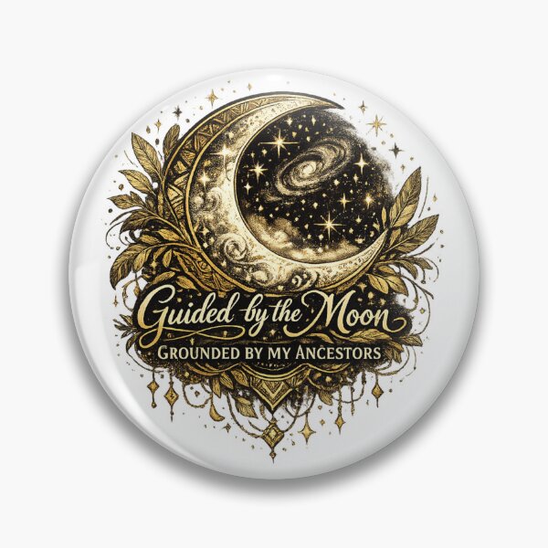 Item preview, Guided by the Moon, Grounded by My Ancestors | African Celestial Moon Art designed and sold by 'VARI'.
