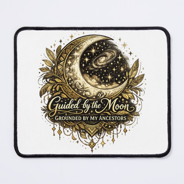 Item preview, Guided by the Moon, Grounded by My Ancestors | African Celestial Moon Art designed and sold by 'VARI'.