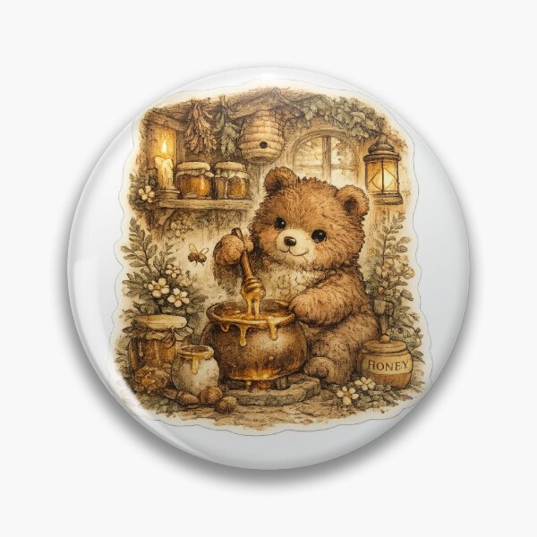 Item preview, Vintage Woodland Bear Making Honey designed and sold by Alpha-mike13.