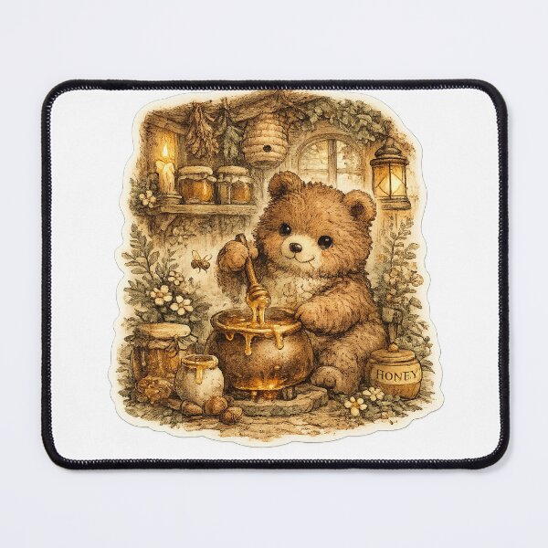 Item preview, Vintage Woodland Bear Making Honey designed and sold by Alpha-mike13.