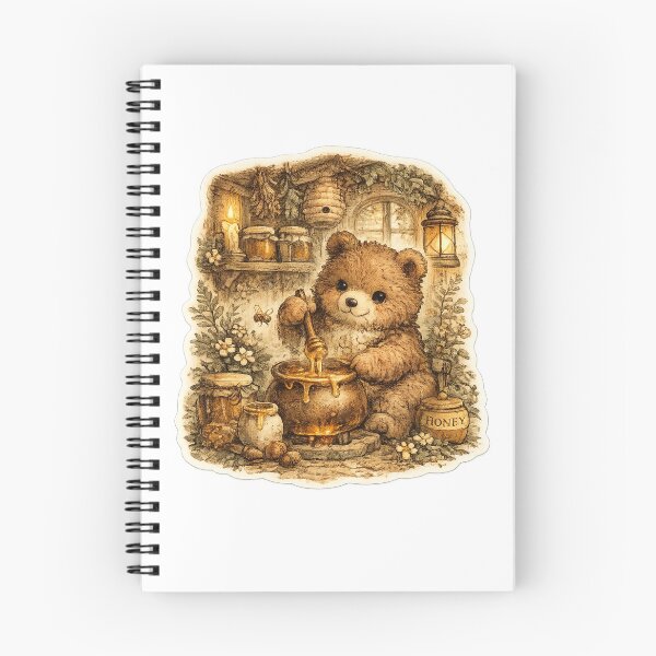 Item preview, Vintage Woodland Bear Making Honey designed and sold by Alpha-mike13.