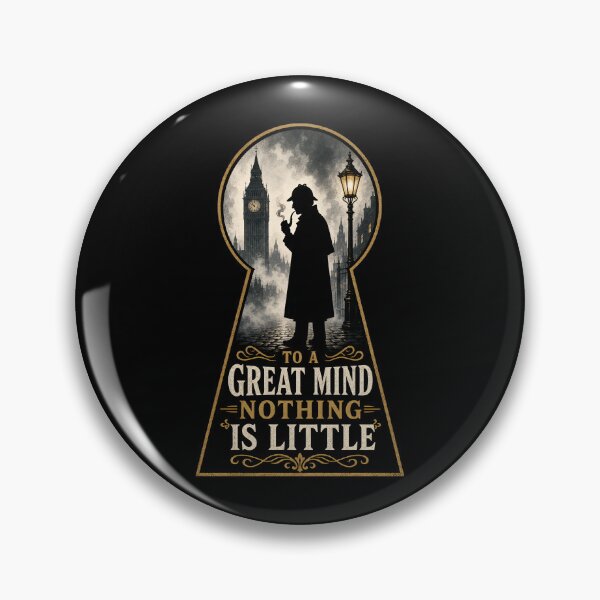 Item preview, Sherlock Holmes To A Great Mind Nothing Is Little Quote Keyhole Art designed and sold by Fenay Designs.