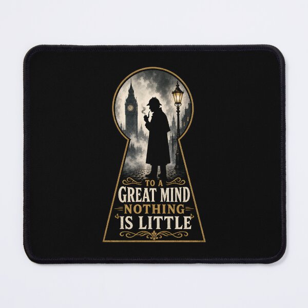 Item preview, Sherlock Holmes To A Great Mind Nothing Is Little Quote Keyhole Art designed and sold by Fenay Designs.