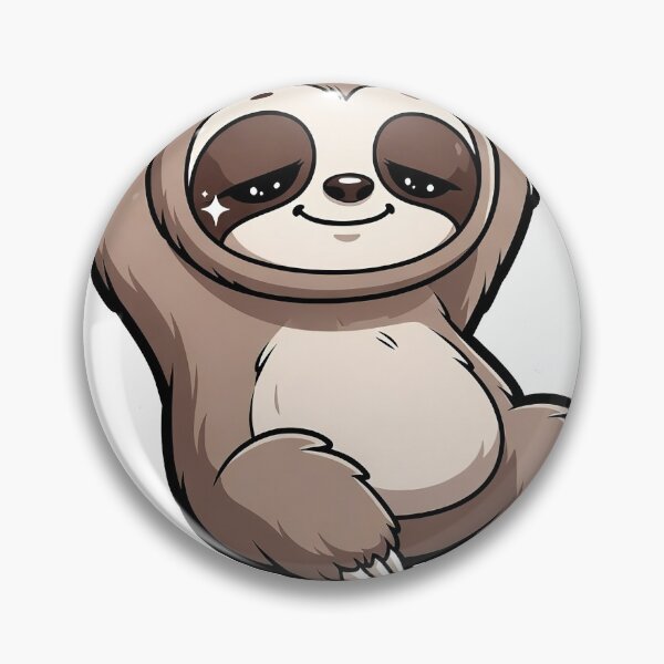 Item preview, Funny Sloth Sarcastic Motivational Sticker - Slay the Day Slowly designed and sold by Foxiquie | Creative Sticker Studio.