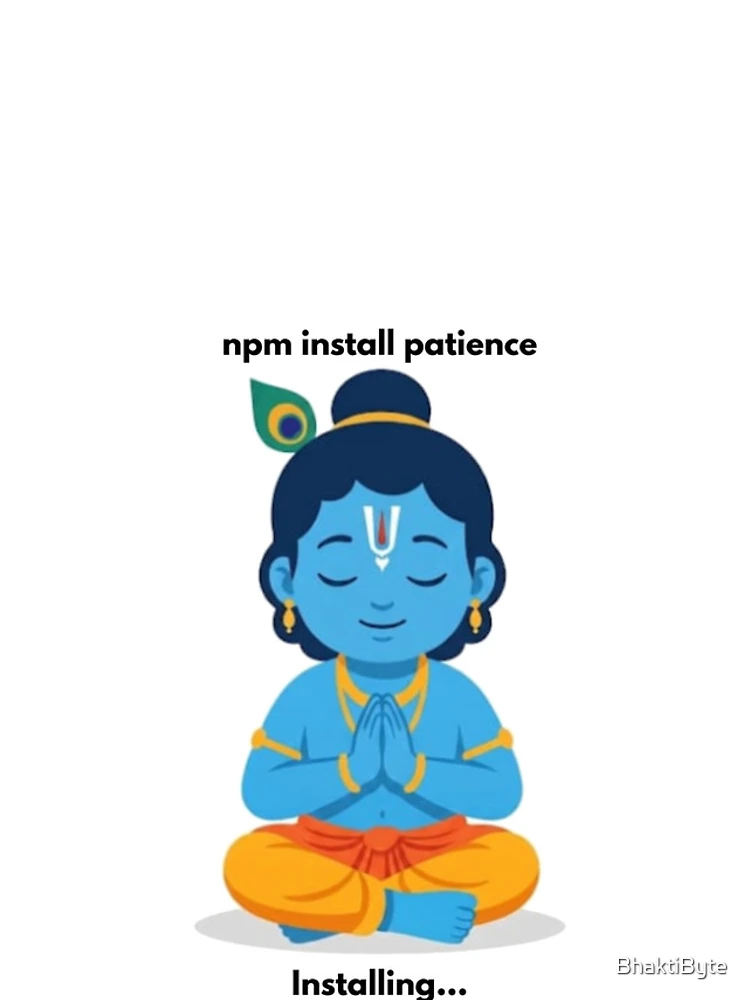 Thumbnail 4 of 4, iPhone Case, npm install patience | JavaScript Developer Sticker | Tech Humor designed and sold by BhaktiByte.