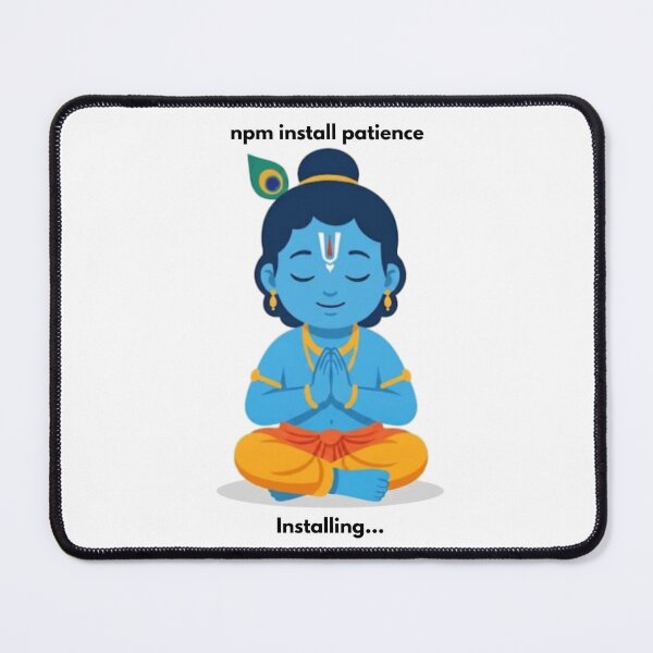 Item preview, npm install patience | JavaScript Developer Sticker | Tech Humor designed and sold by BhaktiByte.