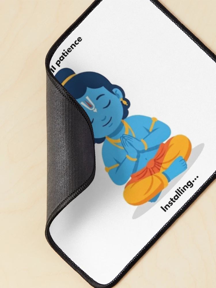 Thumbnail 2 of 5, Mouse Pad, npm install patience | JavaScript Developer Sticker | Tech Humor designed and sold by BhaktiByte.