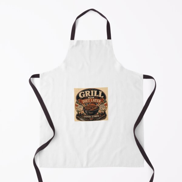 Item preview, Grill Now Diet Later | Vintage BBQ retro design designed and sold by OakEmber.
