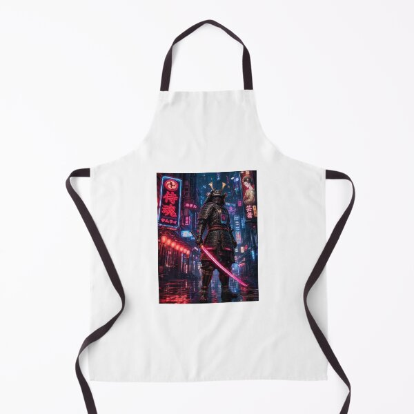 Item preview, Cyberpunk Samurai in Neo-Tokyo Alley designed and sold by kocha-014.