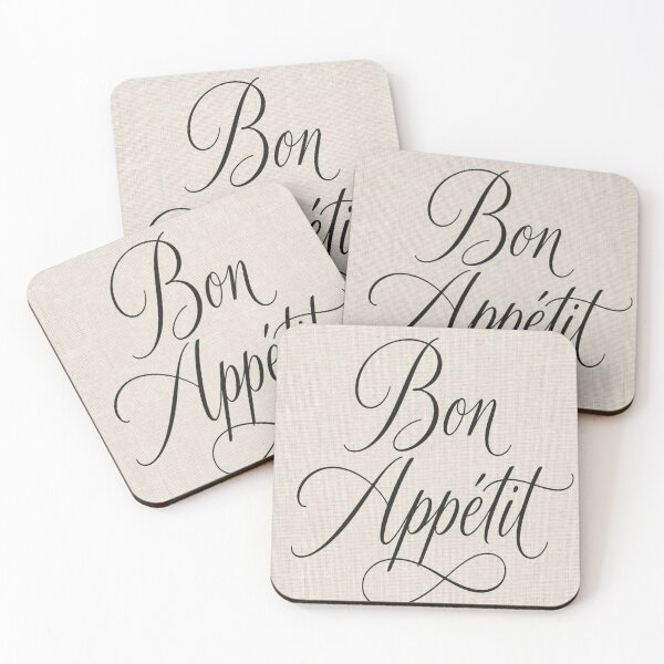 Item preview, Elegant Script Calligraphy Bon Appetit Kitchen Typography Art designed and sold by Gameshalah's Designs Hub.