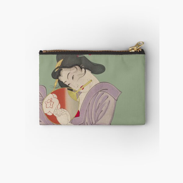 Item preview, Japanese Woman - Modern Ukiyo-e Portrait - Japandi, Sage Green designed and sold by Black Swallow.