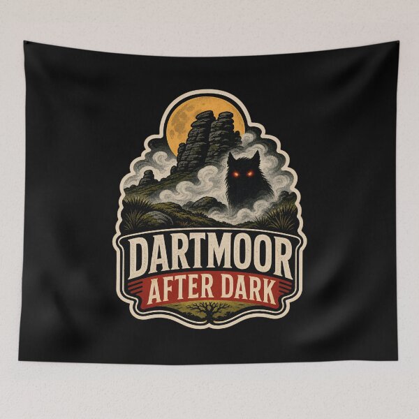 Artikelvorschau, Sherlock Holmes Dartmoor After Dark Baskerville Hound Vintage Art entworfen und verkauft von Fenay Designs.
