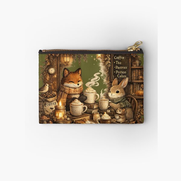 Item preview, Woodland Autumn Café | Cozy Fox & Bunny Coffee Shop Illustration designed and sold by Moonroot Studio.