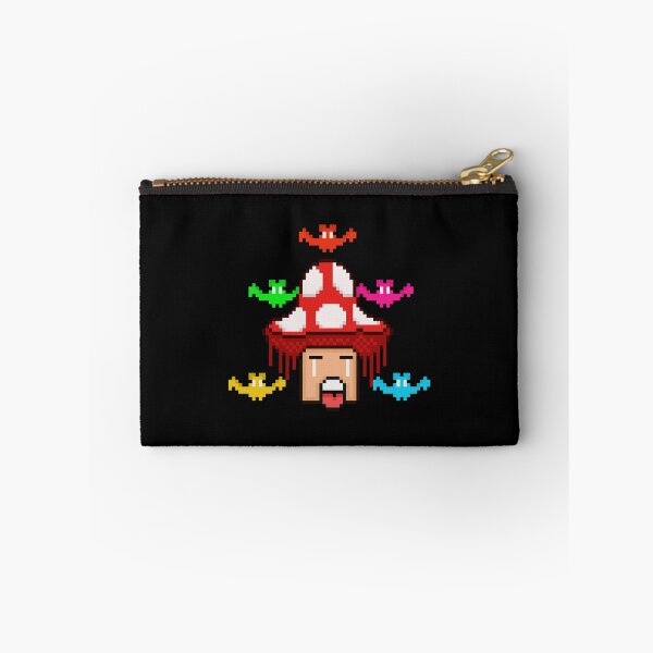 Item preview, Trippy Mushroom with Spooky Bats Retro Pixel Art Halloween designed and sold by RetroRlx.