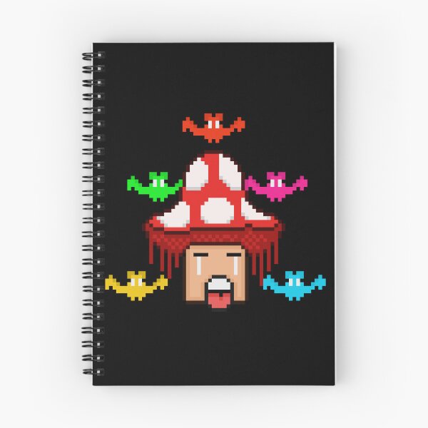 Item preview, Trippy Mushroom with Spooky Bats Retro Pixel Art Halloween designed and sold by RetroRlx.
