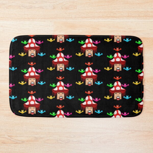Item preview, Trippy Mushroom with Spooky Bats Retro Pixel Art Halloween designed and sold by RetroRlx.