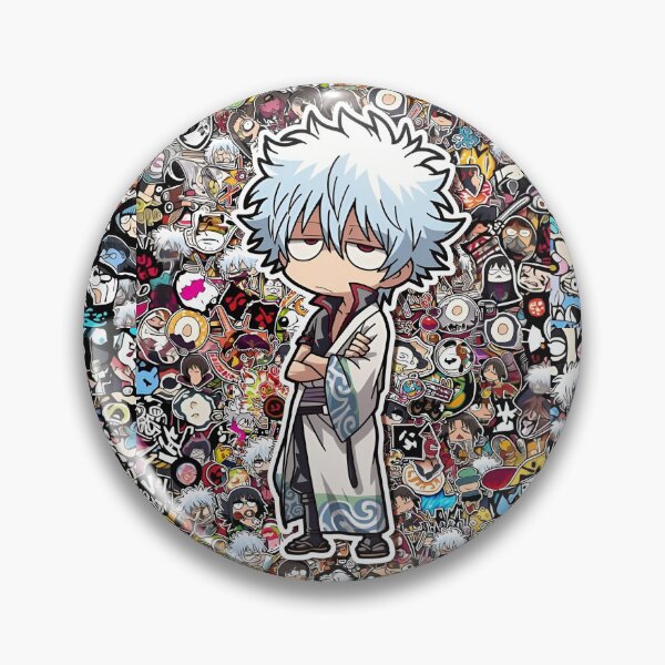 Item preview, Chibi Silver-Haired Samurai | Kawaii Sticker Collage Anime Style Art designed and sold by Dyan4.