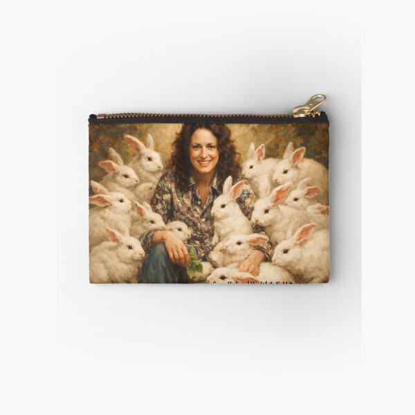 Item preview, Portrait Painting of Grace Slick and Her White Rabbits designed and sold by Halifaxartguy.