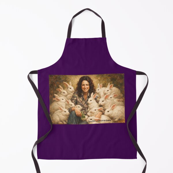 Item preview, Portrait Painting of Grace Slick and Her White Rabbits designed and sold by Halifaxartguy.