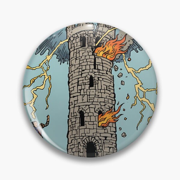 Item preview, The Tower Tarot Card - Embrace Sudden Change Transformation designed and sold by Clavivs.