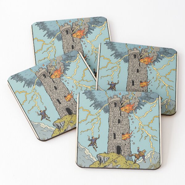 Item preview, The Tower Tarot Card - Embrace Sudden Change Transformation designed and sold by Clavivs.