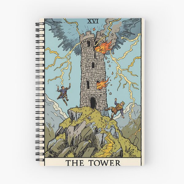 Item preview, The Tower Tarot Card - Embrace Sudden Change Transformation designed and sold by Clavivs.