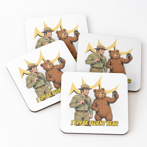 Item preview, I Speak Fluent Bear Funny Park Ranger Selfie Retro Comic Design designed and sold by Neurospicy Trolls.