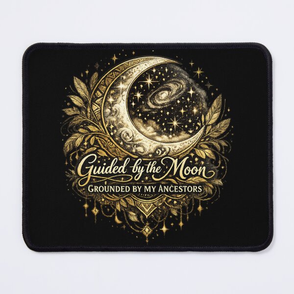 Item preview, Guided by the Moon, Grounded by My Ancestors | African Celestial Moon Art designed and sold by 'VARI'.