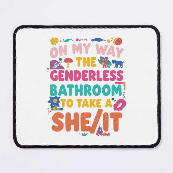Item preview, On My Way to the Genderless Bathroom – Funny She/It Pronoun Pun designed and sold by SimplyArtLab.