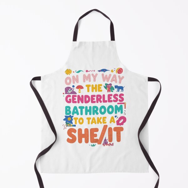 Item preview, On My Way to the Genderless Bathroom – Funny She/It Pronoun Pun designed and sold by SimplyArtLab.