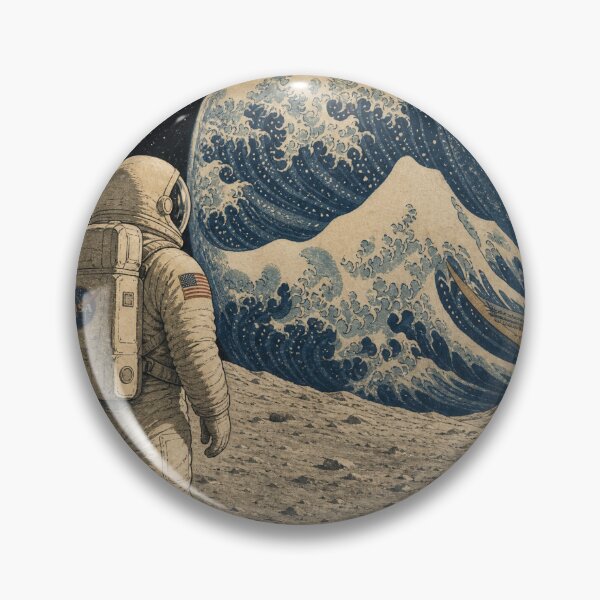Item preview, Vintage Ukiyo-e Astronaut on the Moon designed and sold by kocha-014.